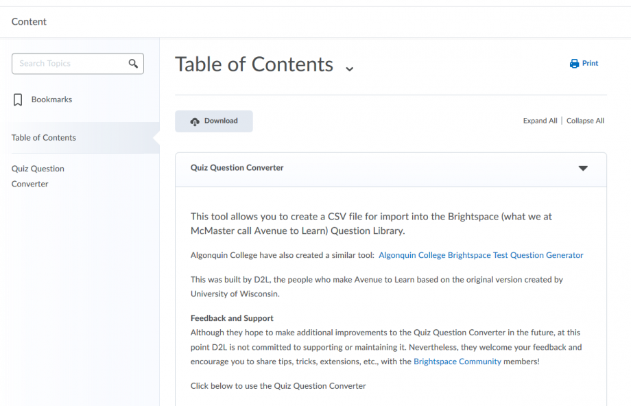 How do I convert a paper quiz or a Word document quiz to an Avenue quiz? Avenue Help