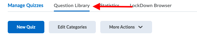 Selecting Question Library 