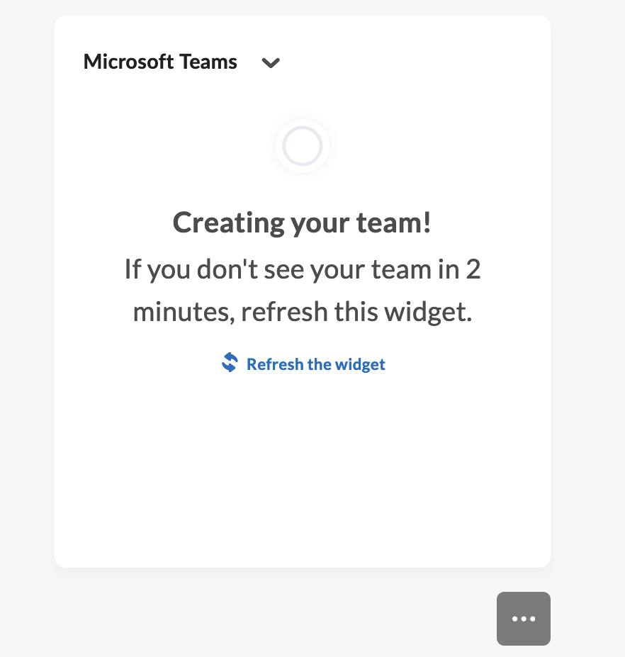 Creating your teams waiting message