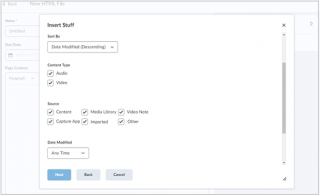 Figure: Search filters in the Media Library ISF plugin